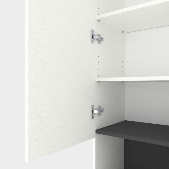 Пенал в дитячу кімнату Білий сніг-Антрацит 400×350×2130 мм Metkas Home B003U ЛДСП, Колір: Білий | Антрацит, зображення 3