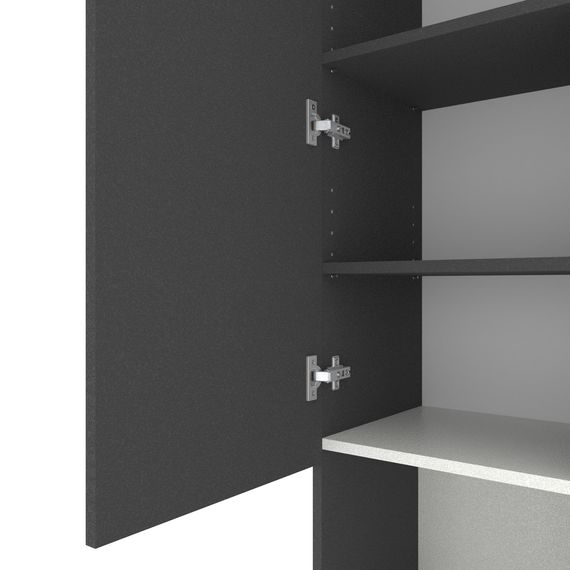 Пенал на кухню Антрацит-Білий сніг 400×350×2130 мм Metkas Home B003U ЛДСП, Колір: Антрацит | Білий, зображення 3