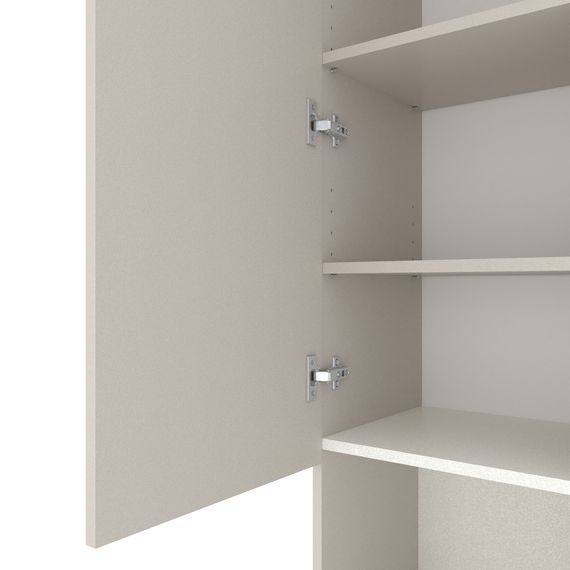 Пенал шафа Кашемір-Білий сніг 400×350×2130 мм Metkas Home B003U ЛДСП, Колір: Кашемір | Білий, зображення 3