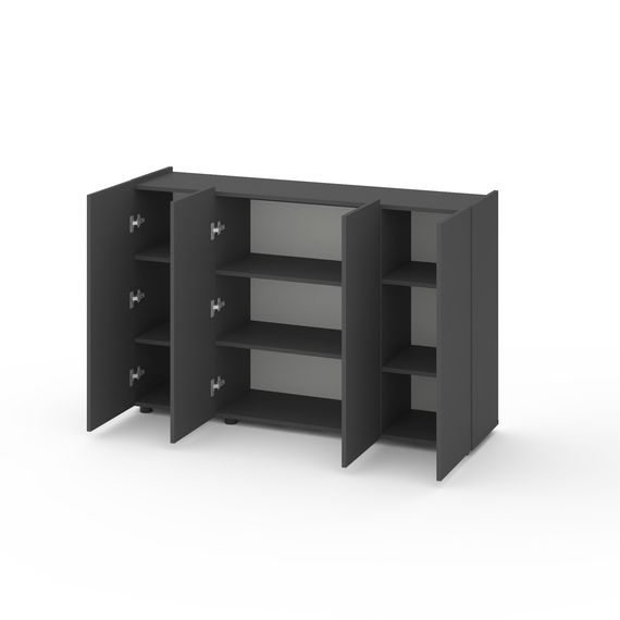 Комод для офісу Антрацит 1400x350x920 мм Metkas Home B020 ЛДСП, Колір: Антрацит, зображення 2