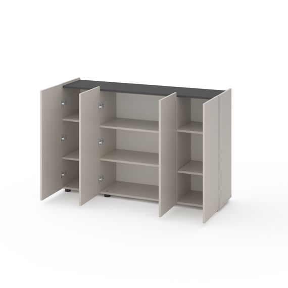 Комод без ручок Кашемір-Антрацит 1400x350x920 мм  Metkas Home B020 ЛДСП, Колір: Кашемір | Антрацит, зображення 2