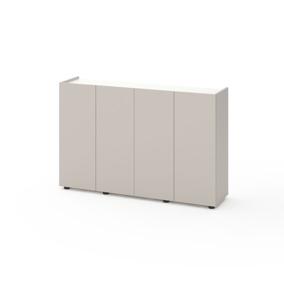 Комод для дитячих речей Кашемір-Білий сніг 1400x350x920 мм Metkas Home B020 ЛДСП, Колір: Кашемір | Білий