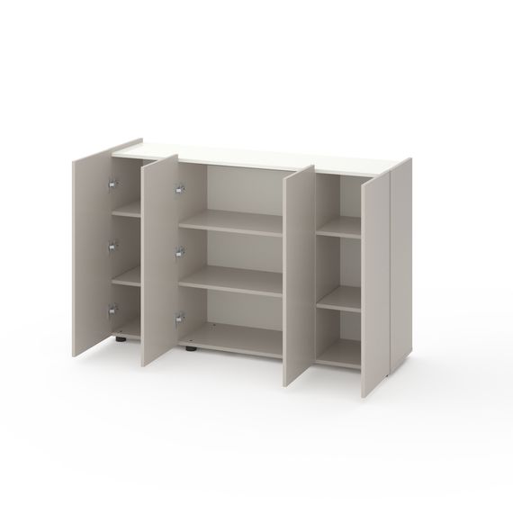 Комод для дитячих речей Кашемір-Білий сніг 1400x350x920 мм Metkas Home B020 ЛДСП, Колір: Кашемір | Білий, зображення 2