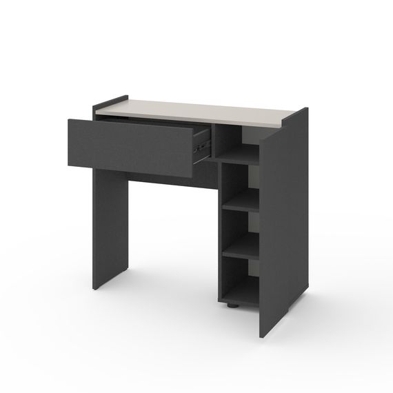 Трюмо для передпокою Антрацит-Кашемір 900х350х820 мм Metkas Home B029R ЛДСП, Колір: Антрацит | Кашемір, зображення 2