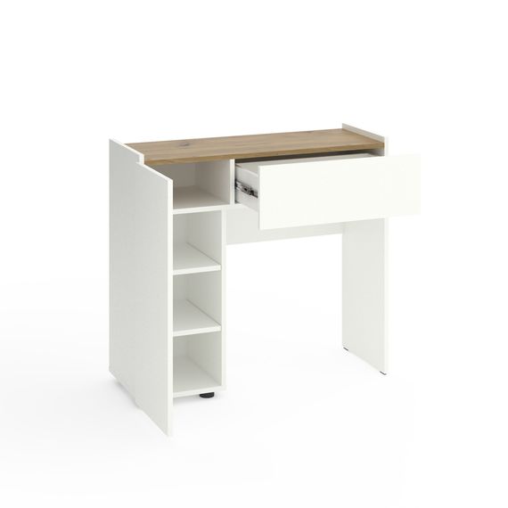 Трюмо для передпокою Білий сніг-Дуб Артизан 900х350х820 мм Metkas Home B029L ЛДСП, Колір: Білий | Дуб артизан, зображення 2