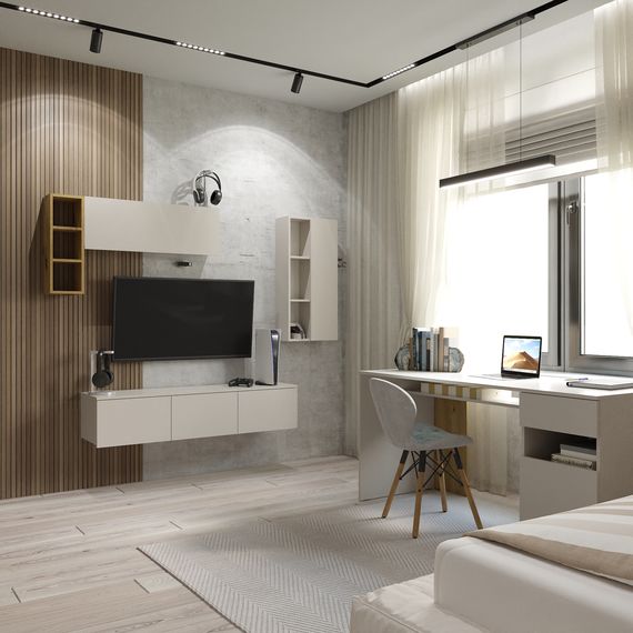 Полиця книжкова Білий сніг 600х200х200 мм Metkas Home B033 ЛДСП, Колір: Білий, зображення 3