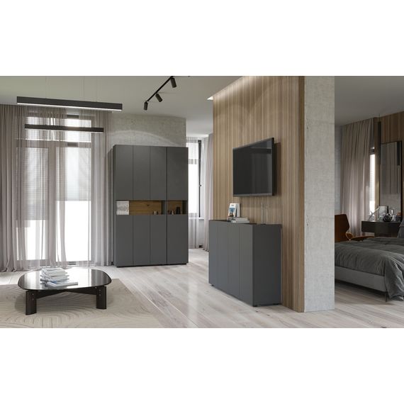 Пенал для одягу Білий сніг 400×350×2130 мм Metkas Home B003U ЛДСП, Колір: Білий, зображення 4