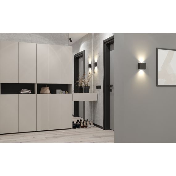 Пенал у спальню Антрацит 800×350×2130 мм Metkas Home B002 ЛДСП, Колір: Антрацит, зображення 7