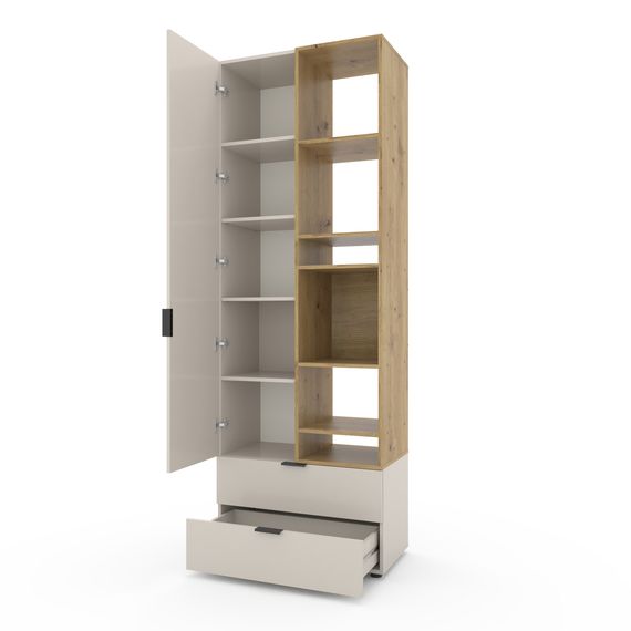 Шафа в спальню Кашемір - Дуб Артизан 800х420х2300 Metkas Home A001R ЛДСП, зображення 2