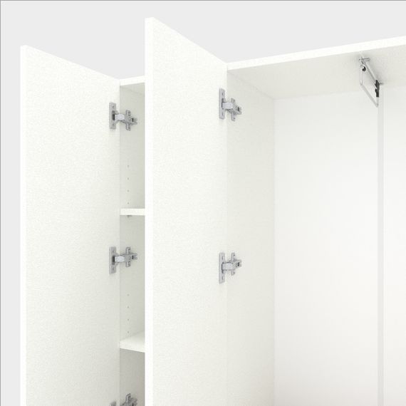 Шафа для офісу Білий Сніг-Антрацит 900x350x2130 Metkas Home B001 ЛДСП, зображення 3