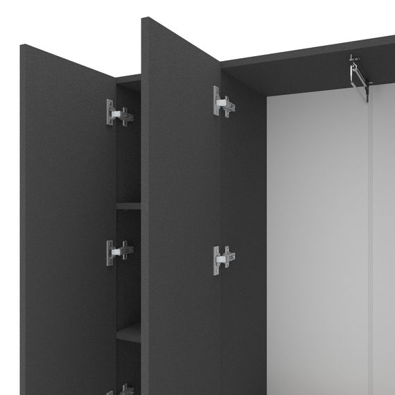 Шафа для зберігання речей Антрацит-Кашемір 900x350x2130 Metkas Home B001 ЛДСП, зображення 3