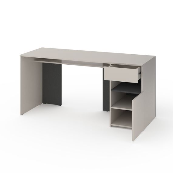 Стіл для школяра Кашемір- Антрацит 1600х600х760 мм Metkas Home В031R ЛДСП, Колір: Кашемір | Антрацит, зображення 2