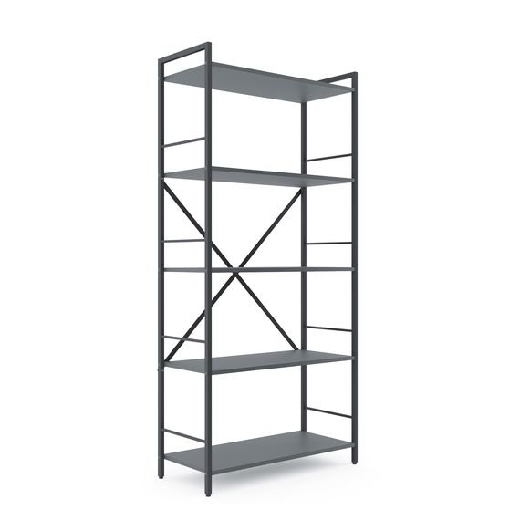 Стелаж на кухню Антрацит 1700х800х350мм Metkas Home 5 полиць ЛДСП, Колір: Антрацит, зображення 2