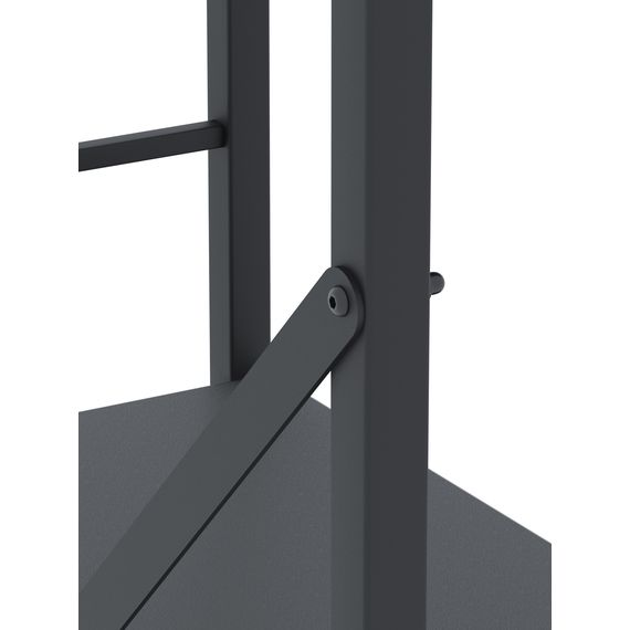 Стелаж металевий Антрацит 900х600х240мм Metkas Home 3 полиці ЛДСП, Колір: Антрацит, зображення 6