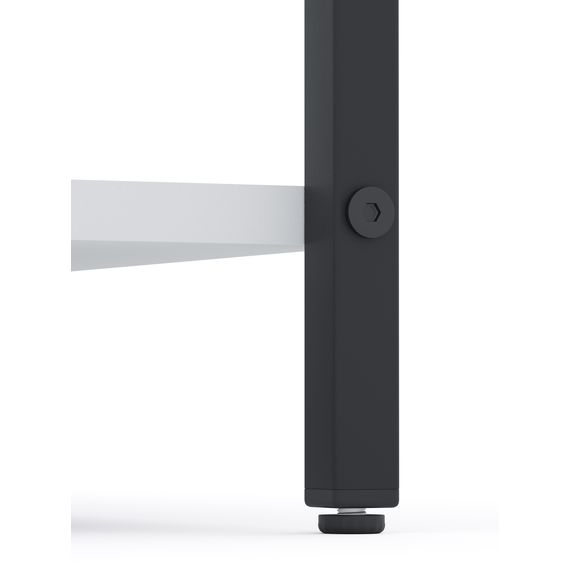 Стелаж металевий Антрацит-Білий сніг 900х600х240мм Metkas Home 3 полиці ЛДСП, Колір: Антрацит | Білий, зображення 7