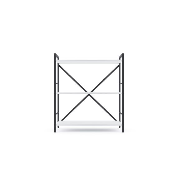 Стелаж на кухню Антрацит-Білий сніг 900х800х400 мм Metkas Home 3 полиці ЛДСП, Колір: Антрацит | Білий