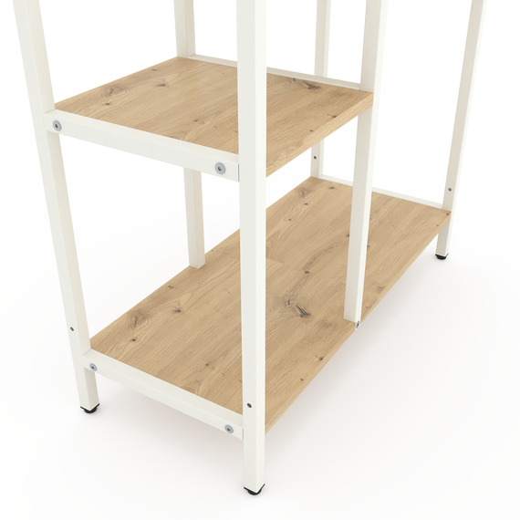 Стелаж для книг Білий - Дуб Артизан "Лофт Cascade" 1090х700х300мм Metkas Home 5 полиць ЛДСП, зображення 5