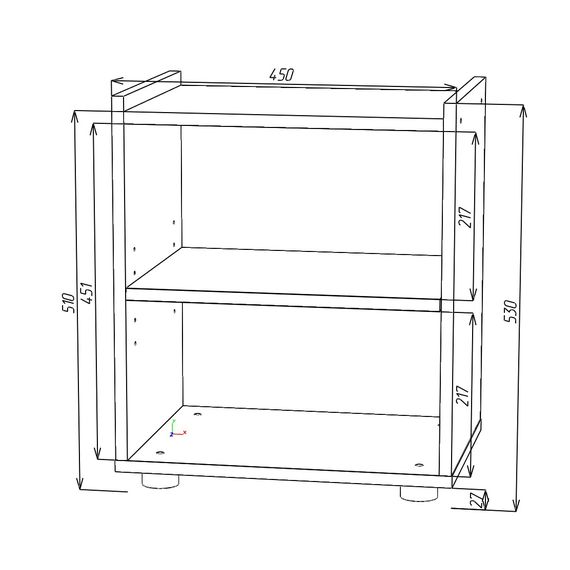 Офісна тумба Антрацит-Кашемір 450×350×530 мм Metkas Home B028U ЛДСП, Колір: Антрацит | Кашемір, зображення 5