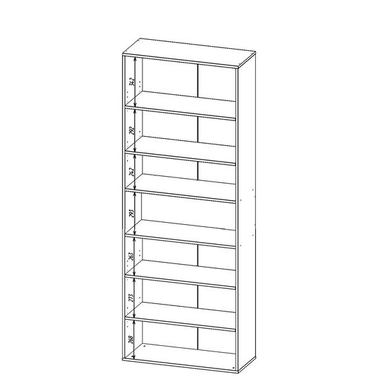 Пенал у спальню Антрацит 800×350×2130 мм Metkas Home B002 ЛДСП, Колір: Антрацит, зображення 9