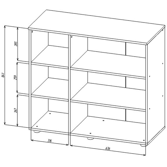 Комод в кімнату Білий сніг 1000х420х900 мм Metkas Home А027 ЛДСП, Колір: Білий, зображення 5