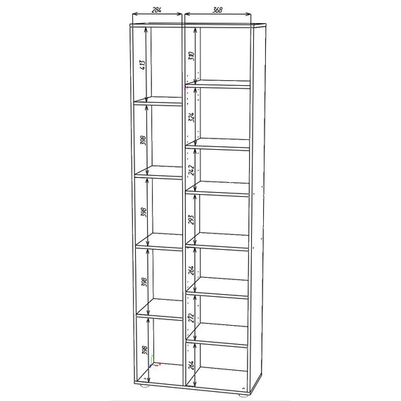 Шафа для дитячого одягу Кашемір-Білий сніг 700x350x2130 мм Metkas Home B006L ЛДСП, Колір: Кашемір | Білий, зображення 5