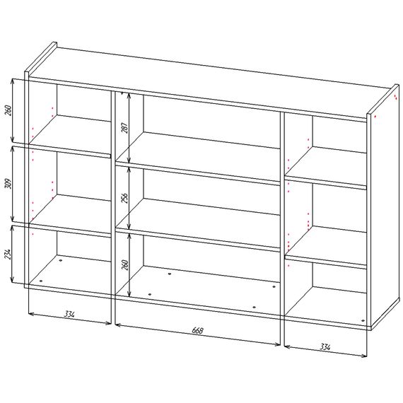 Комод для білизни Білий сніг 1400x350x920 мм Metkas Home B020 ЛДСП, Колір: Білий, зображення 4