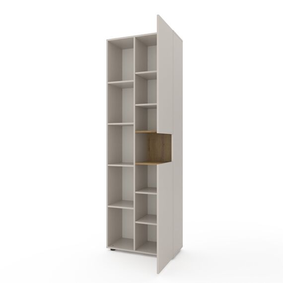 Стильна шафа Кашемір-Дуб Артизан 700x350x2130 мм, Колір: Кашемір | Дуб артизан, зображення 2