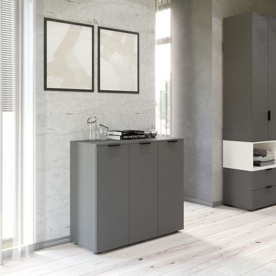 Комод в кімнату Білий сніг 1000х420х900 мм Metkas Home А027 ЛДСП, Колір: Білий, зображення 3