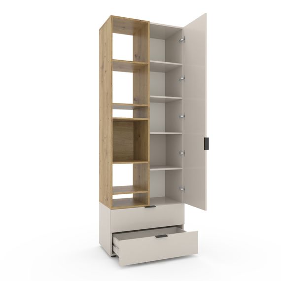 Шафа для дитячого одягу Кашемір-Дуб Артизан 800х420х2300 Metkas Home A001L ЛДСП, зображення 2