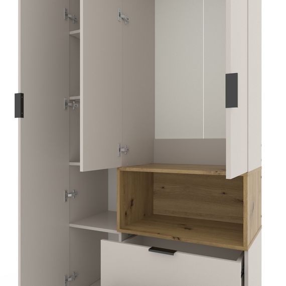 Шафа в передпокій Кашемір-Дуб Артизан 1000х420х2300 Metkas Home A002R ЛДСП, зображення 4