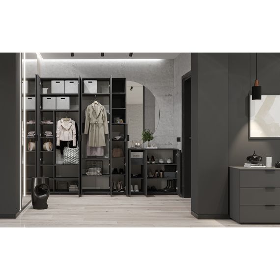 Шафа для одягу Кашемір-Білий сніг 900х420х2300 Metkas Home A003L ЛДСП, зображення 3