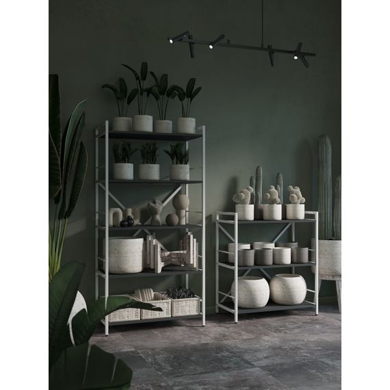 Стелажі Білий-Антрацит 900х800х400 мм Metkas Home 3 полиці ЛДСП, Колір: Білий | Антрацит, зображення 8