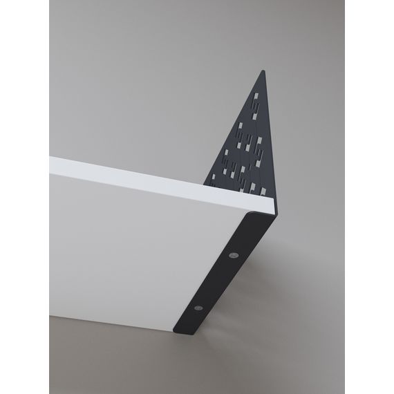 Полиця на кухню Антрацит-Білий сніг 170×700×220 мм Metkas Home ЛДСП та фарбований метал, Колір: Антрацит | Білий, зображення 4