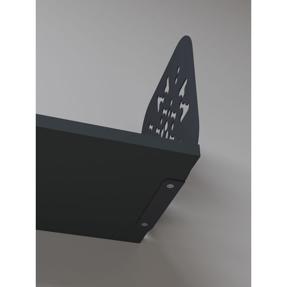 Полиця книжкова Антрацит 220×800×220 мм Metkas Home ЛДСП та фарбований метал, Колір: Антрацит, зображення 5