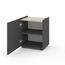 Офісна тумба Антрацит-Кашемір 450×350×530 мм Metkas Home B028U ЛДСП, Колір: Антрацит | Кашемір, зображення 2