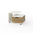 Приліжкова тумба Білий сніг-Дуб Артизан 550×420×400 мм, Колір: Білий | Дуб артизан