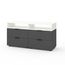 Тумба у кімнату Антрацит-Білий сніг 1200×420×625 мм Metkas Home А020 ЛДСП, Колір: Антрацит | Білий